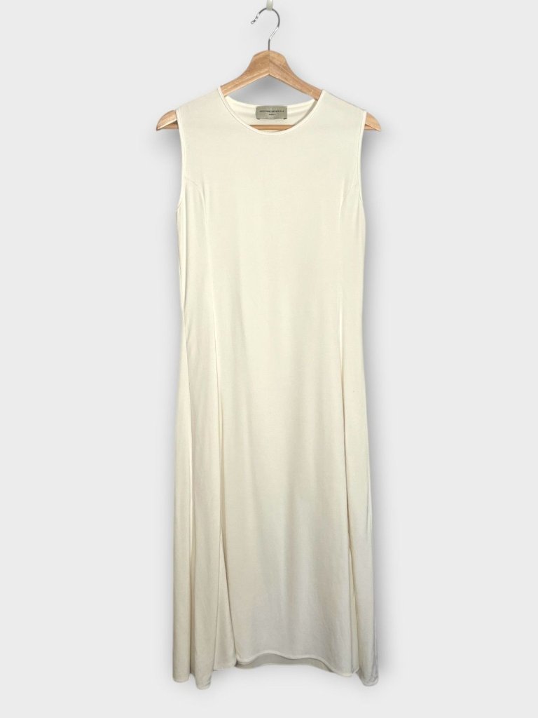 Sleeveless Cream Midi Dress